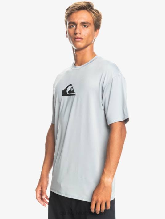 Hommes Quiksilver t-shirt de surf à manches courtes UPF 50 Solid Streak D6PT890 neige fondue