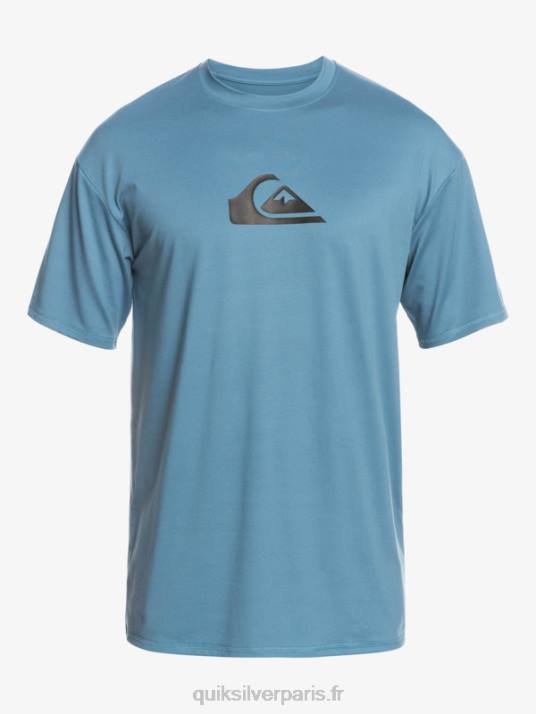 Hommes Quiksilver t-shirt de surf à manches courtes UPF 50 Solid Streak D6PT891 provençal