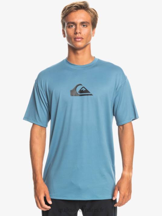 Hommes Quiksilver t-shirt de surf à manches courtes UPF 50 Solid Streak D6PT891 provençal