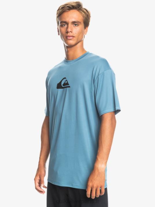 Hommes Quiksilver t-shirt de surf à manches courtes UPF 50 Solid Streak D6PT891 provençal