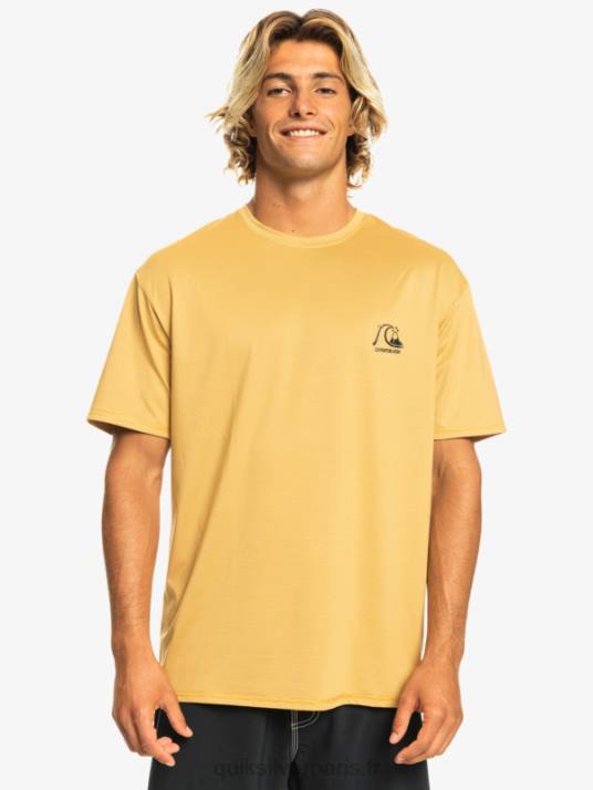 Hommes Quiksilver t-shirt de surf à manches courtes chiné héritage upf 50 D6PT1127 bruyère de blé