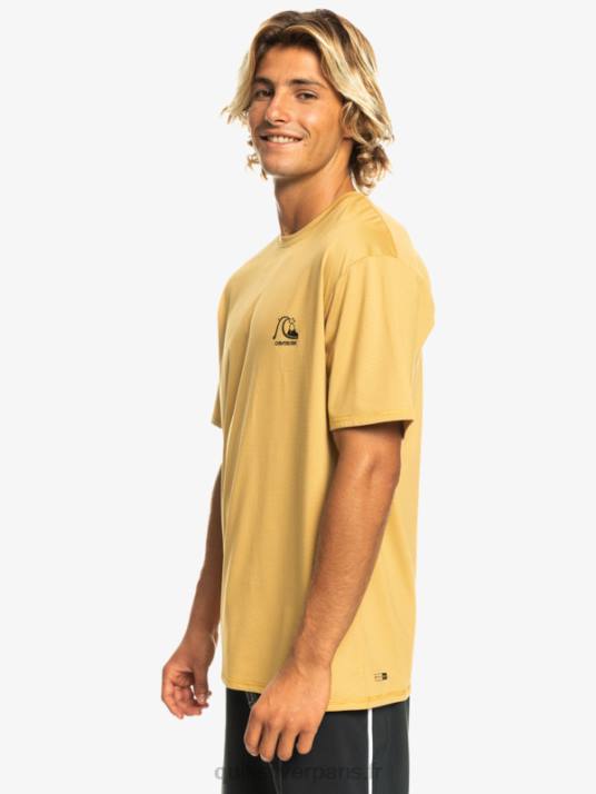 Hommes Quiksilver t-shirt de surf à manches courtes chiné héritage upf 50 D6PT1127 bruyère de blé