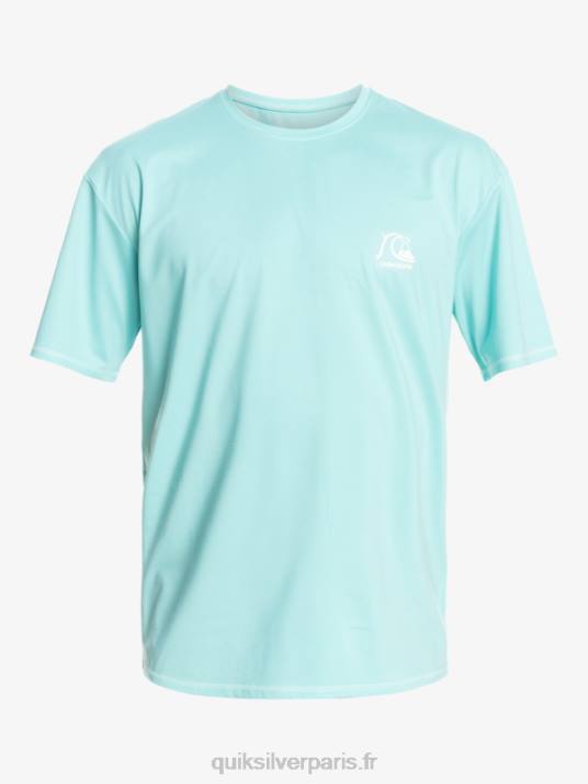 Hommes Quiksilver t-shirt de surf à manches courtes chiné héritage upf 50 D6PT1128 bleu ange chiné