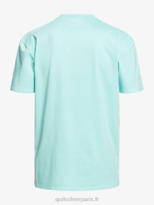 Hommes Quiksilver t-shirt de surf à manches courtes chiné héritage upf 50 D6PT1128 bleu ange chiné