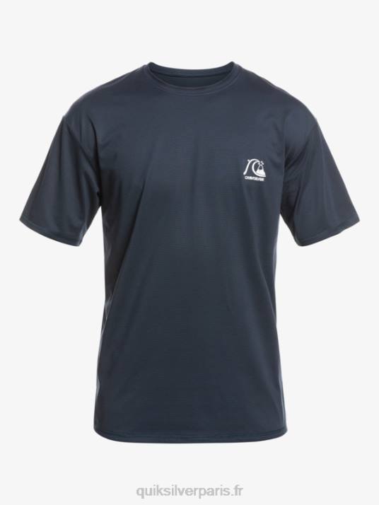 Hommes Quiksilver t-shirt de surf à manches courtes chiné héritage upf 50 D6PT1129 chiné marine de minuit