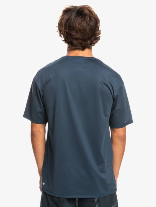 Hommes Quiksilver t-shirt de surf à manches courtes chiné héritage upf 50 D6PT1129 chiné marine de minuit