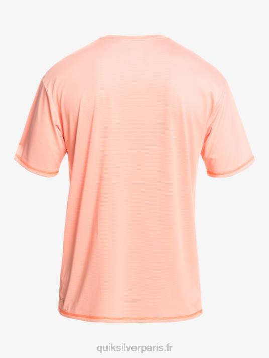 Hommes Quiksilver t-shirt de surf à manches courtes chiné héritage upf 50 D6PT1130 bruyère de saumon frais