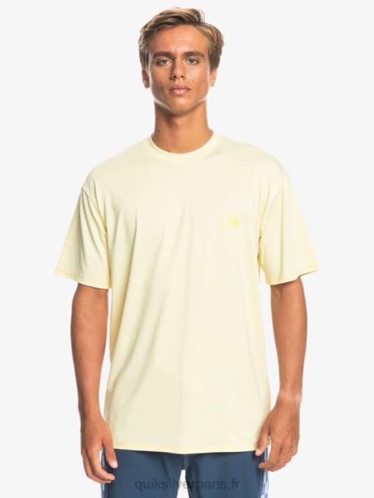Hommes Quiksilver t-shirt de surf à manches courtes chiné héritage upf 50 D6PT1131 bruyère banane pâle