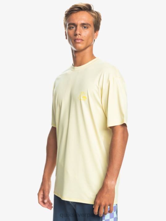 Hommes Quiksilver t-shirt de surf à manches courtes chiné héritage upf 50 D6PT1131 bruyère banane pâle