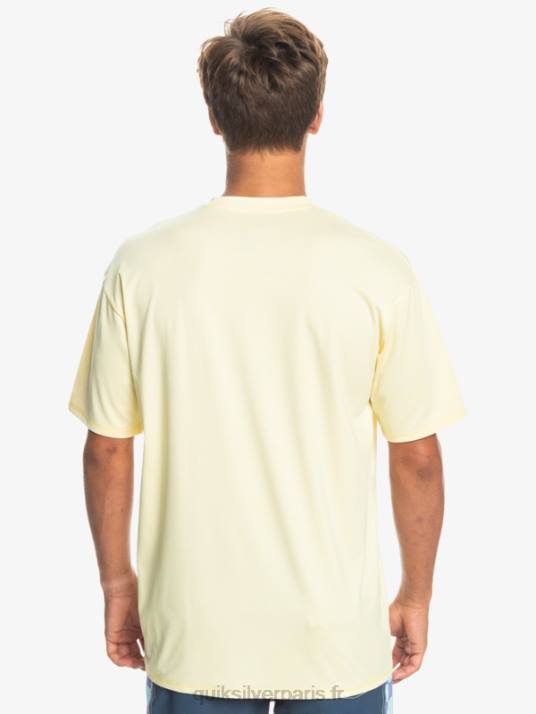 Hommes Quiksilver t-shirt de surf à manches courtes chiné héritage upf 50 D6PT1131 bruyère banane pâle