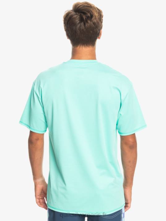 Hommes Quiksilver t-shirt de surf à manches courtes chiné héritage upf 50 D6PT1133 bruyère vert piscine