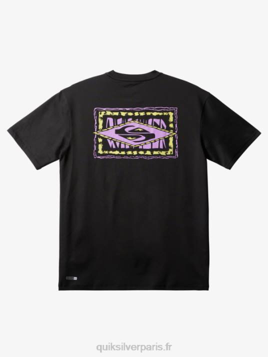 Hommes Quiksilver t-shirt de surf à manches courtes upf 50 mix D6PT1808 noir