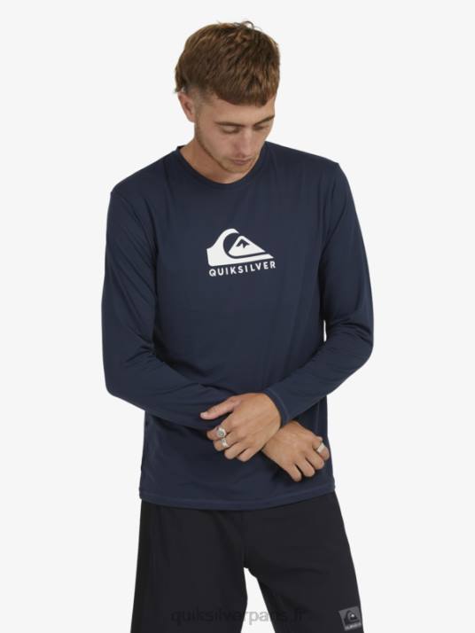 Hommes Quiksilver t-shirt de surf à manches longues UPF 50 Solid Streak D6PT1582 blazer bleu marine
