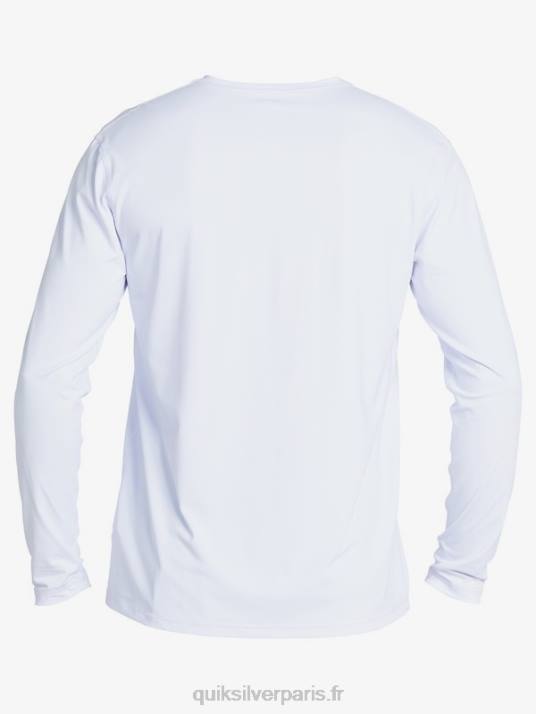 Hommes Quiksilver t-shirt de surf à manches longues UPF 50 Solid Streak D6PT1583 blanc