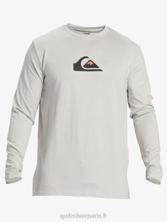 Hommes Quiksilver t-shirt de surf à manches longues UPF 50 Solid Streak D6PT840 gris violet