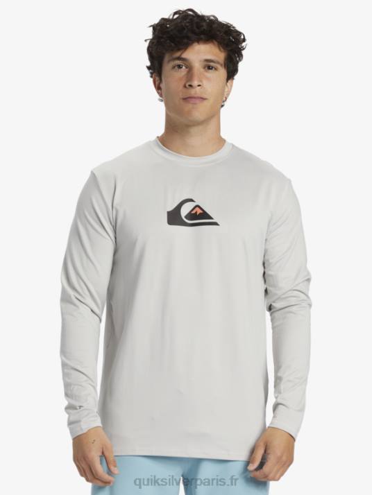 Hommes Quiksilver t-shirt de surf à manches longues UPF 50 Solid Streak D6PT840 gris violet