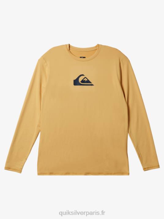 Hommes Quiksilver t-shirt de surf à manches longues UPF 50 Solid Streak D6PT843 blé