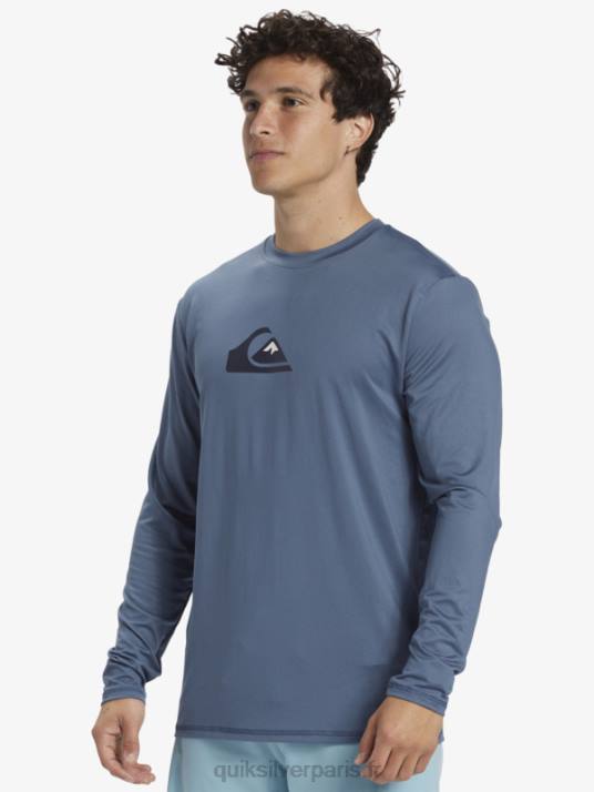 Hommes Quiksilver t-shirt de surf à manches longues UPF 50 Solid Streak D6PT844 mer de Béring