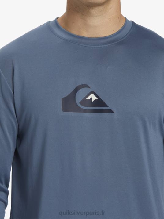 Hommes Quiksilver t-shirt de surf à manches longues UPF 50 Solid Streak D6PT844 mer de Béring