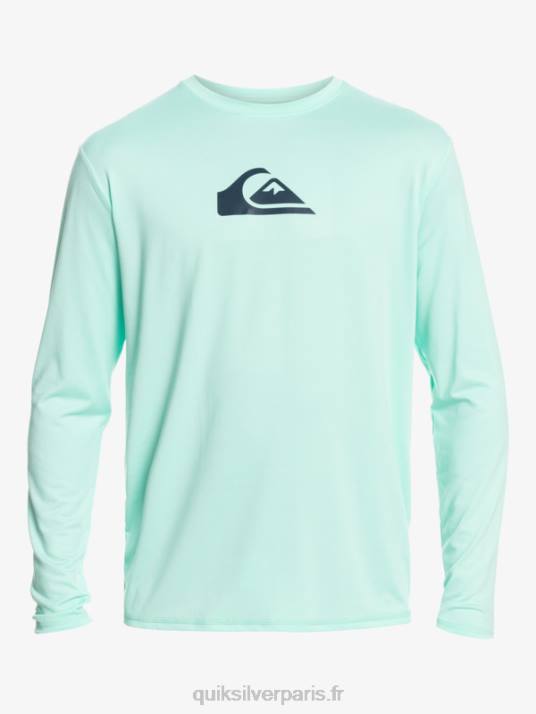 Hommes Quiksilver t-shirt de surf à manches longues UPF 50 Solid Streak D6PT845 verre de plage