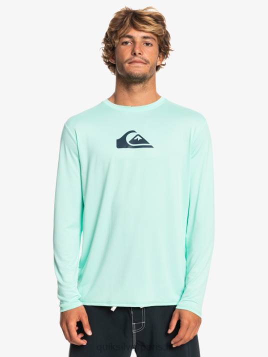 Hommes Quiksilver t-shirt de surf à manches longues UPF 50 Solid Streak D6PT845 verre de plage