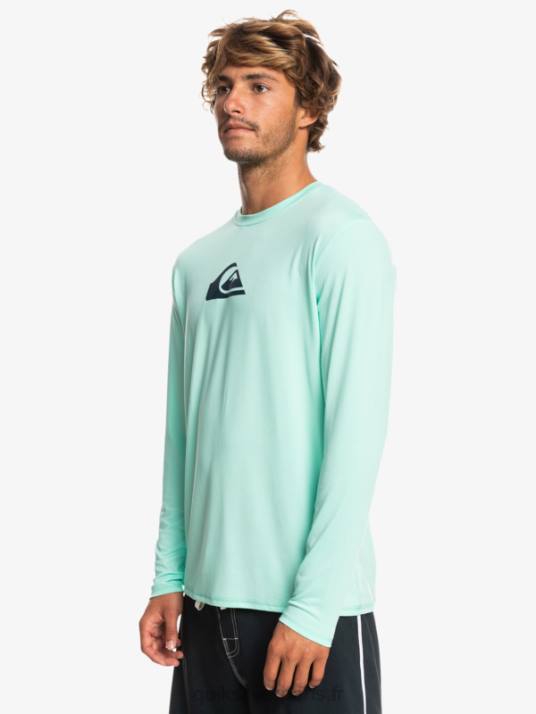 Hommes Quiksilver t-shirt de surf à manches longues UPF 50 Solid Streak D6PT845 verre de plage
