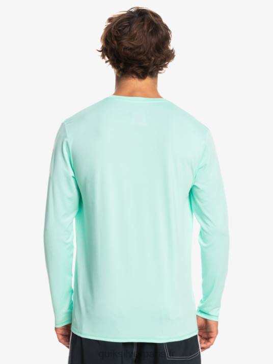 Hommes Quiksilver t-shirt de surf à manches longues UPF 50 Solid Streak D6PT845 verre de plage