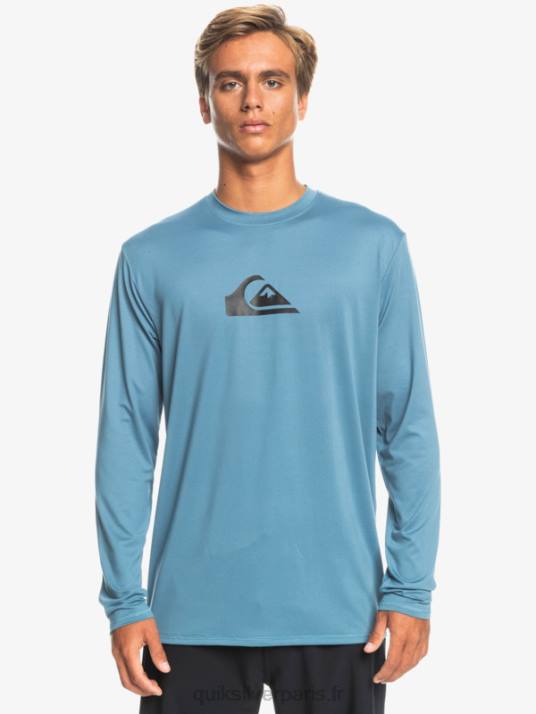 Hommes Quiksilver t-shirt de surf à manches longues UPF 50 Solid Streak D6PT847 provençal