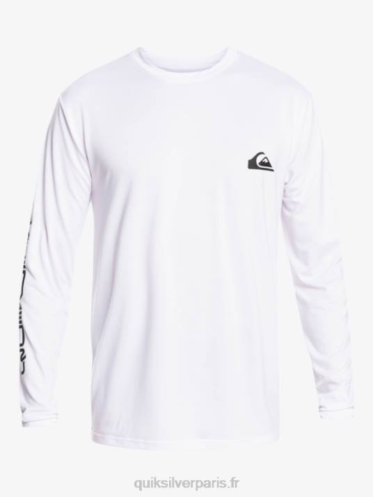 Hommes Quiksilver t-shirt de surf manches longues omni session upf 50 D6PT401 blanc