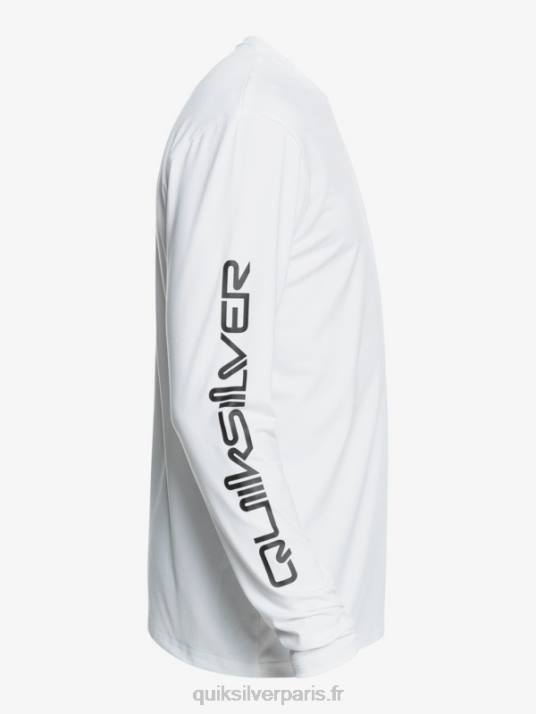 Hommes Quiksilver t-shirt de surf manches longues omni session upf 50 D6PT401 blanc