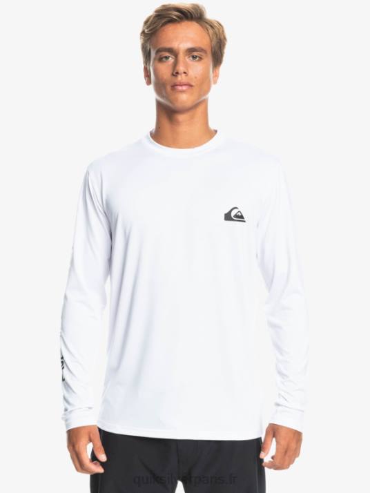 Hommes Quiksilver t-shirt de surf manches longues omni session upf 50 D6PT401 blanc