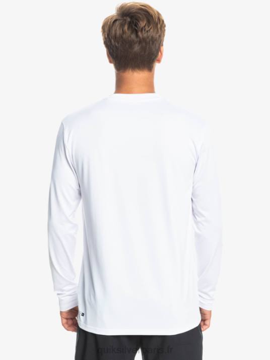 Hommes Quiksilver t-shirt de surf manches longues omni session upf 50 D6PT401 blanc
