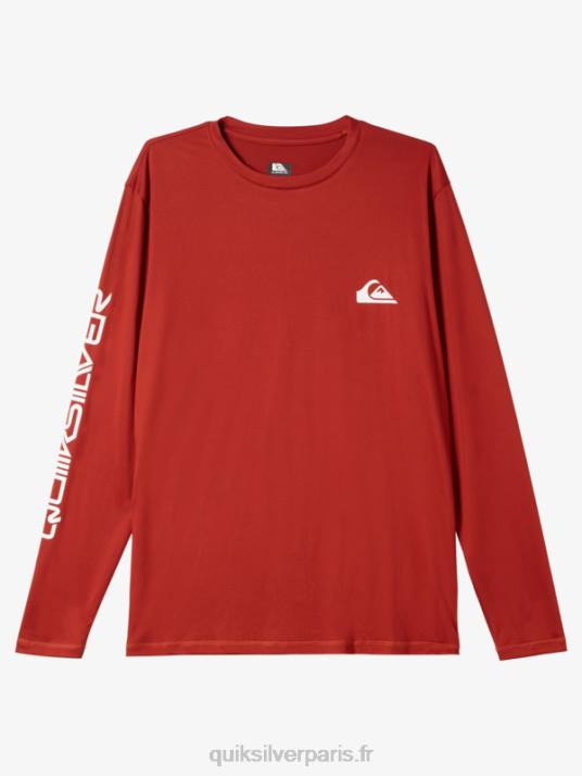 Hommes Quiksilver t-shirt de surf manches longues omni session upf 50 D6PT403 ocre rouge