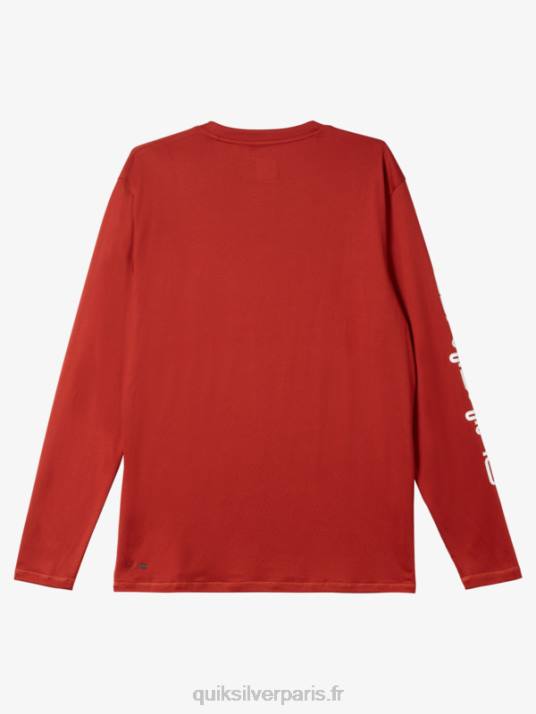 Hommes Quiksilver t-shirt de surf manches longues omni session upf 50 D6PT403 ocre rouge