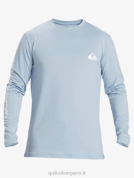 Hommes Quiksilver t-shirt de surf manches longues omni session upf 50 D6PT404 bleu céleste