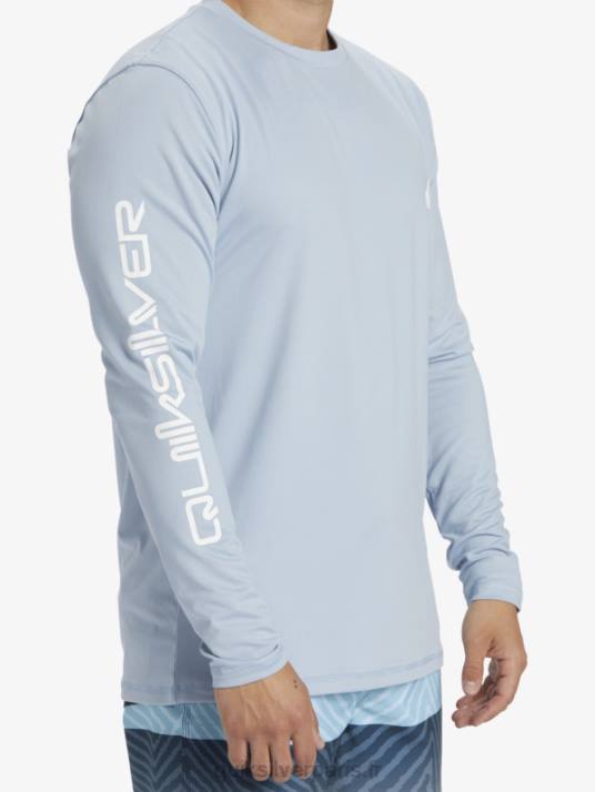 Hommes Quiksilver t-shirt de surf manches longues omni session upf 50 D6PT404 bleu céleste