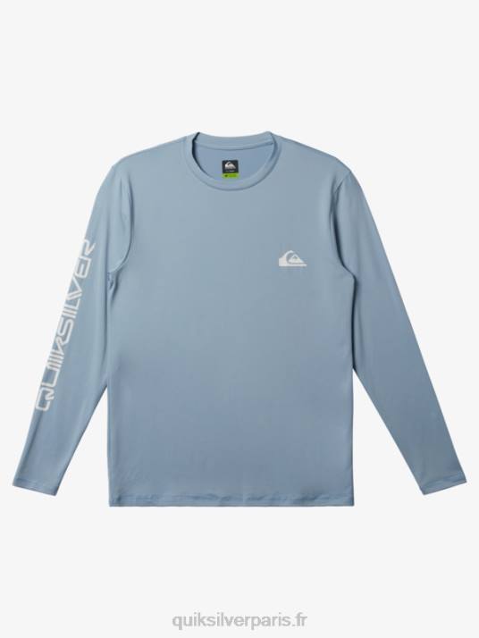 Hommes Quiksilver t-shirt de surf manches longues omni session upf 50 D6PT404 bleu céleste