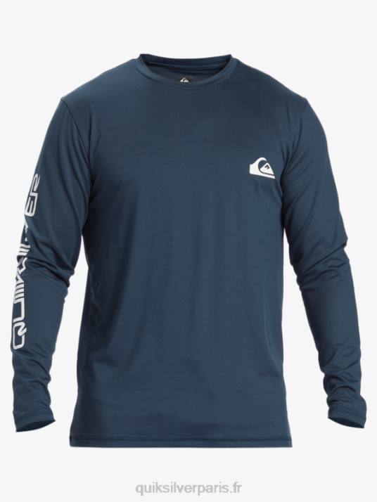 Hommes Quiksilver t-shirt de surf manches longues omni session upf 50 D6PT405 La marine de minuit