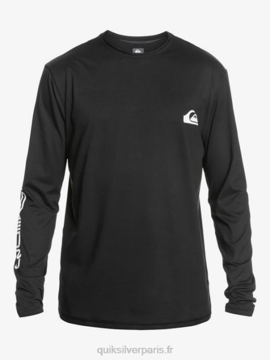 Hommes Quiksilver t-shirt de surf manches longues omni session upf 50 D6PT406 noir