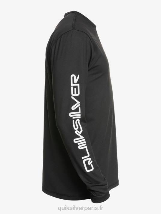 Hommes Quiksilver t-shirt de surf manches longues omni session upf 50 D6PT406 noir