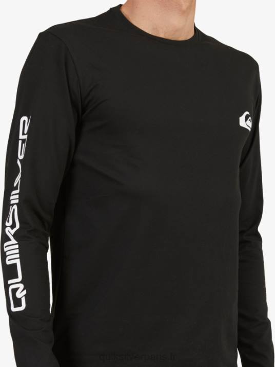 Hommes Quiksilver t-shirt de surf manches longues omni session upf 50 D6PT406 noir