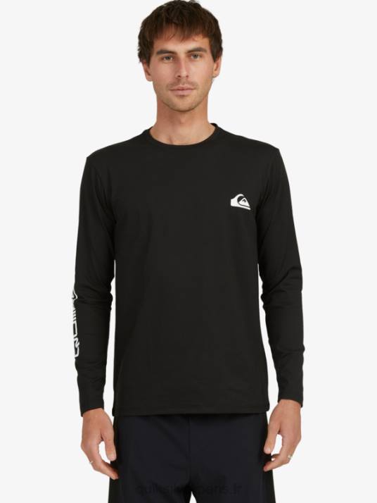 Hommes Quiksilver t-shirt de surf manches longues omni session upf 50 D6PT406 noir