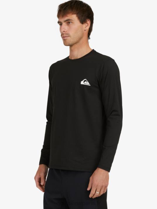 Hommes Quiksilver t-shirt de surf manches longues omni session upf 50 D6PT406 noir