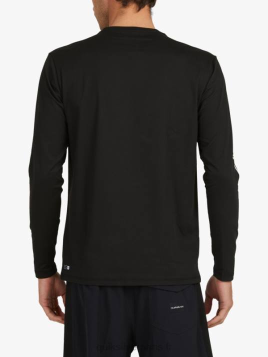 Hommes Quiksilver t-shirt de surf manches longues omni session upf 50 D6PT406 noir