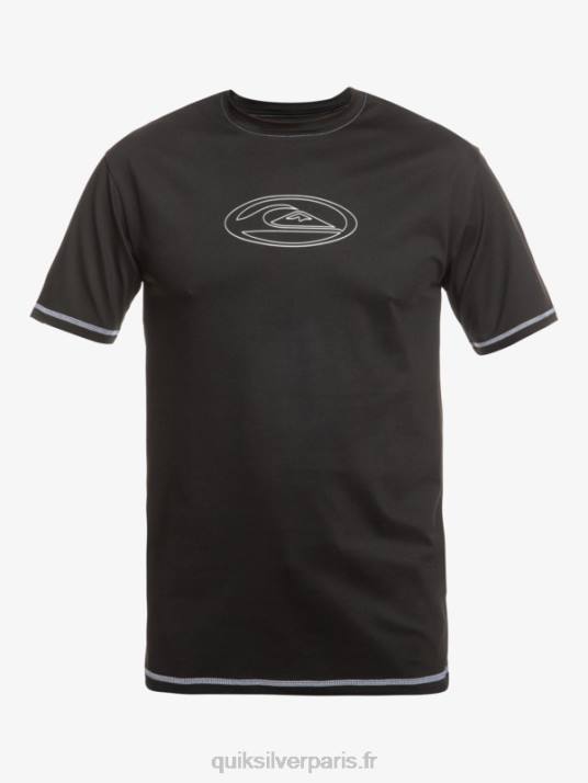 Hommes Quiksilver t-shirt saturne surf manches courtes upf 50 D6PT587 noir
