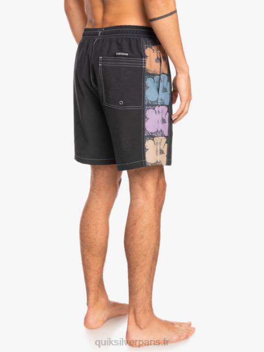 Hommes Quiksilver arc original chanvre 17 volées D6PT1677 noir