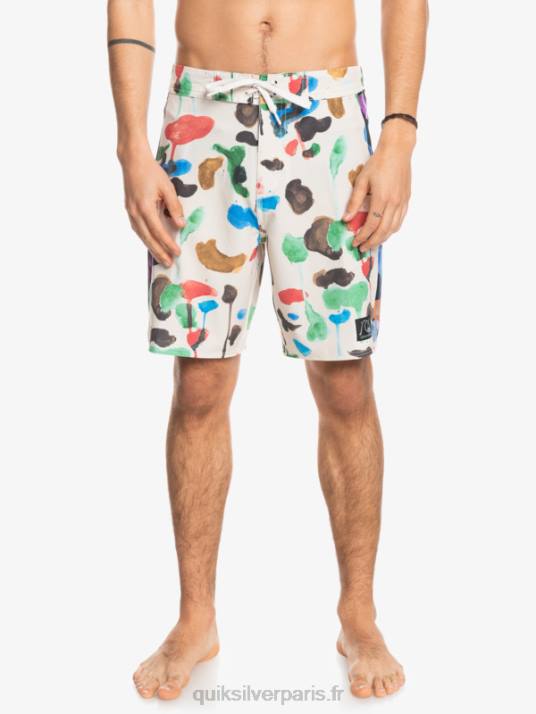 Hommes Quiksilver boardshort 18 en toile vierge arche originale hempstretch D6PT1822 natas kaupas - bouleau