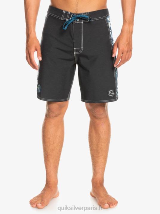 Hommes Quiksilver boardshort 18 en toile vierge arche originale hempstretch D6PT1823 javier mendizabal - noir