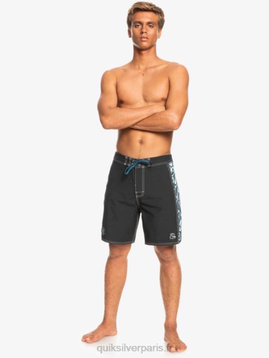 Hommes Quiksilver boardshort 18 en toile vierge arche originale hempstretch D6PT1823 javier mendizabal - noir
