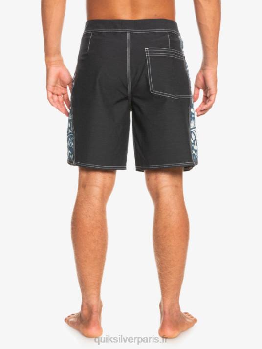 Hommes Quiksilver boardshort 18 en toile vierge arche originale hempstretch D6PT1823 javier mendizabal - noir